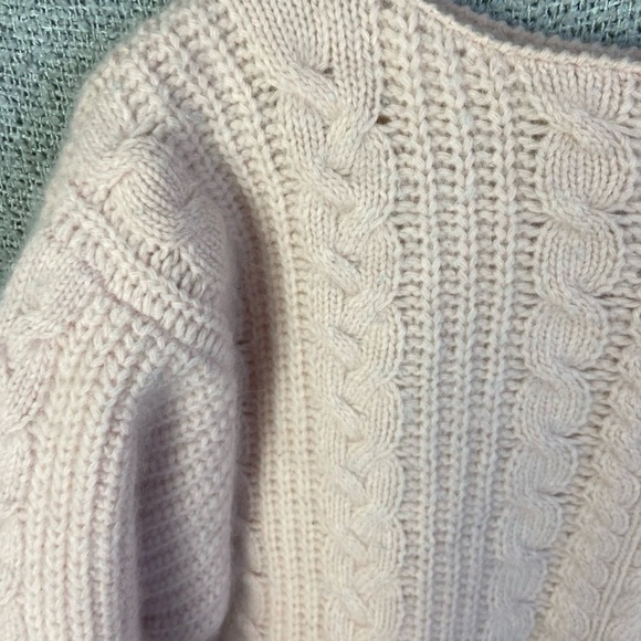 Pringle of Scotland Angora Wool Vintage Sweater Women’s L Cableknit Quiet Luxury - Picture 4 of 11